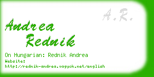 andrea rednik business card